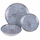 Serviço de Jantar em Porcelana de 18 Peças em 2 Acabamentos Diferentes - Jamais Viadurini