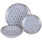 Serviço de Jantar em Porcelana de 18 Peças em 2 Acabamentos Diferentes - Jamais Viadurini