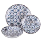 Serviço de Jantar em Porcelana de 18 Peças em 2 Acabamentos Diferentes - Jamais Viadurini