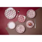 Serviço de Jantar em Porcelana de 18 Peças em 2 Acabamentos Diferentes - Jamais Viadurini