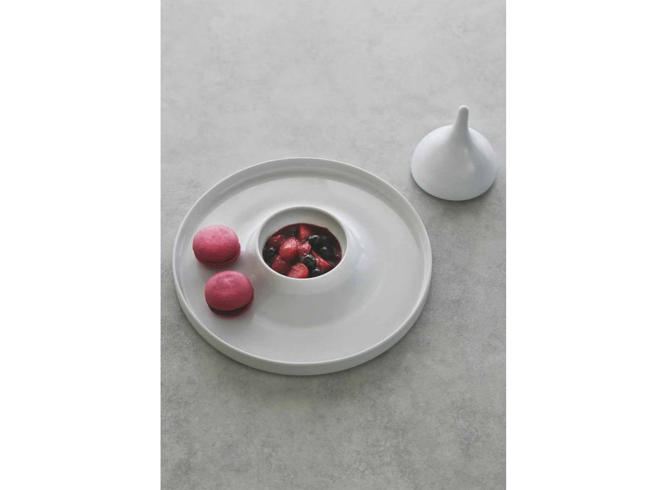 Conjunto de pratos de aperitivo de porcelana com design moderno 8 peças - Galatino Viadurini