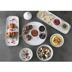 Conjunto de pratos de aperitivo de porcelana com design moderno 8 peças - Galatino Viadurini