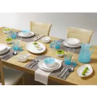 Pratos de servir 3 peças de design moderno em porcelana branca - Málaga Viadurini