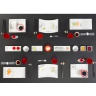 Pratos modernos de porcelana branca conjunto 25 peças - basal Viadurini