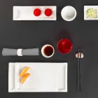 Pratos modernos de porcelana branca conjunto 25 peças - basal Viadurini