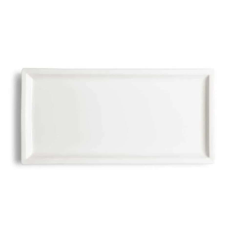 Pratos modernos de porcelana branca conjunto 25 peças - basal Viadurini