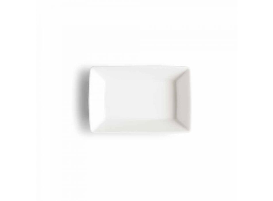 Pratos modernos de porcelana branca conjunto 25 peças - basal Viadurini