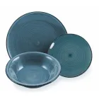 Serviço de Louças em Hard Dolomite Blue Shades 18 peças - Abruzzo Viadurini