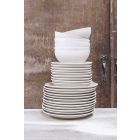 Pratos Gourmet Set in White Design Porcelain 6 Pieces - Romilda Viadurini
