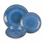 Serviço de Pratos em Hard Dolomite Grey, Light Blue ou Blue 18 Pieces - Arabian Viadurini