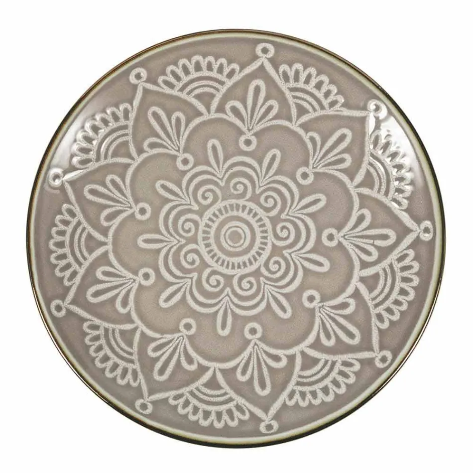 Serviço de Pratos em Hard Dolomite Grey, Light Blue ou Blue 18 Pieces - Arabian Viadurini