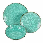 Serviço de Pratos em Hard Dolomite Grey, Light Blue ou Blue 18 Pieces - Arabian Viadurini