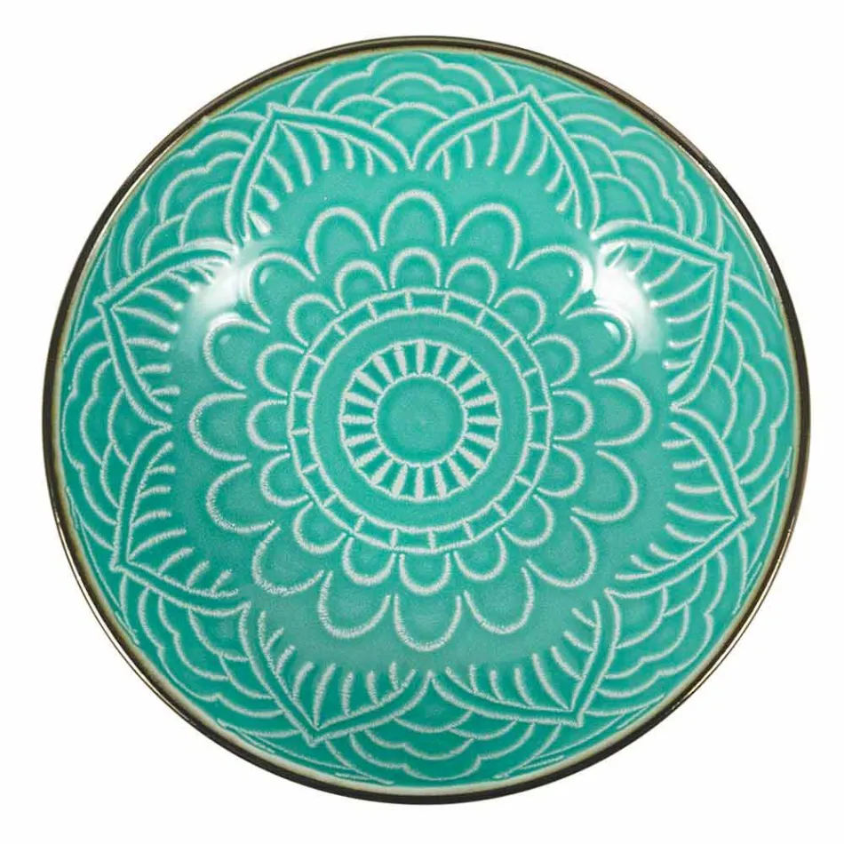 Serviço de Pratos em Hard Dolomite Grey, Light Blue ou Blue 18 Pieces - Arabian Viadurini