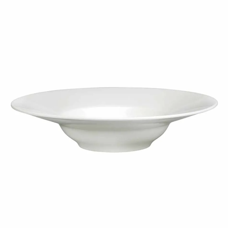 Louça de Porcelana Branca Conjunto 23 Peças Design Moderno e Elegante - Nalah Viadurini