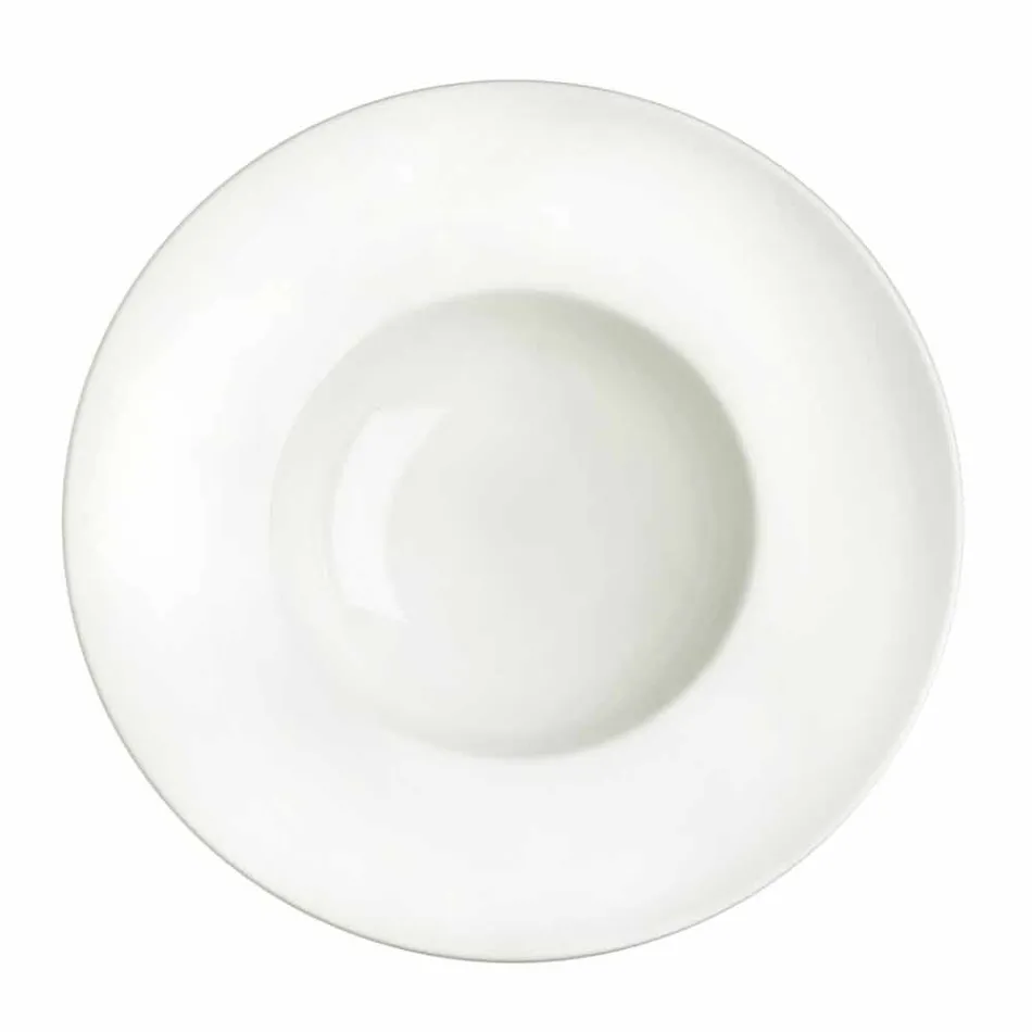 Louça de Porcelana Branca Conjunto 23 Peças Design Moderno e Elegante - Nalah Viadurini