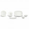 Louça de Porcelana Branca Conjunto 23 Peças Design Moderno e Elegante - Nalah