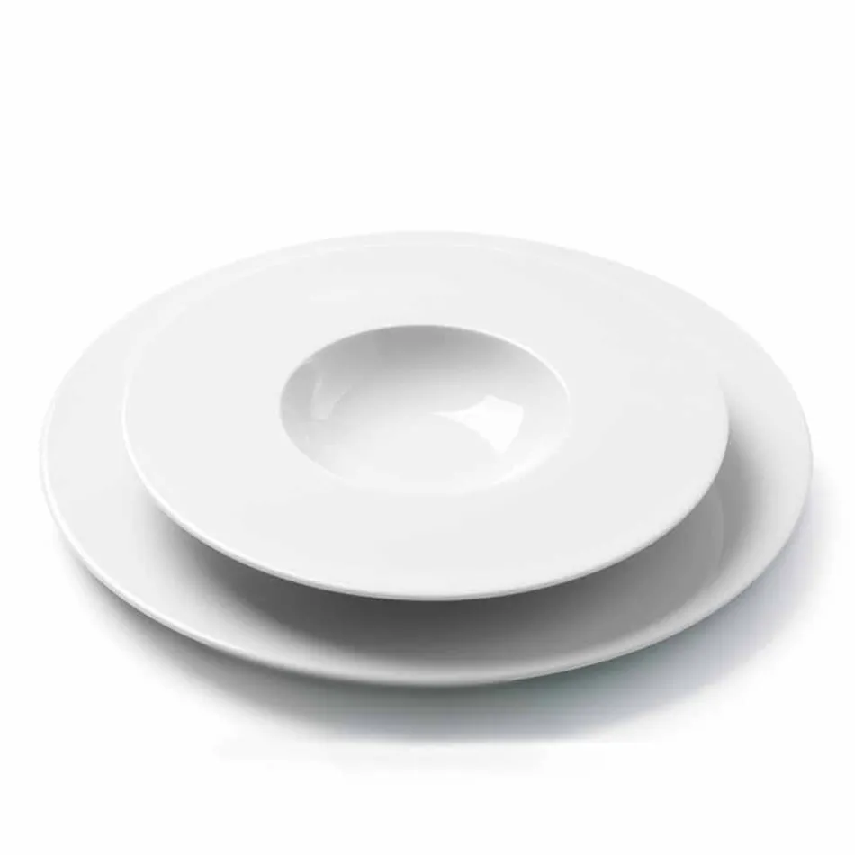 Jantar Moderno e Elegante Conjunto de Jantar em Porcelana 24 Peças - Telescópio Viadurini