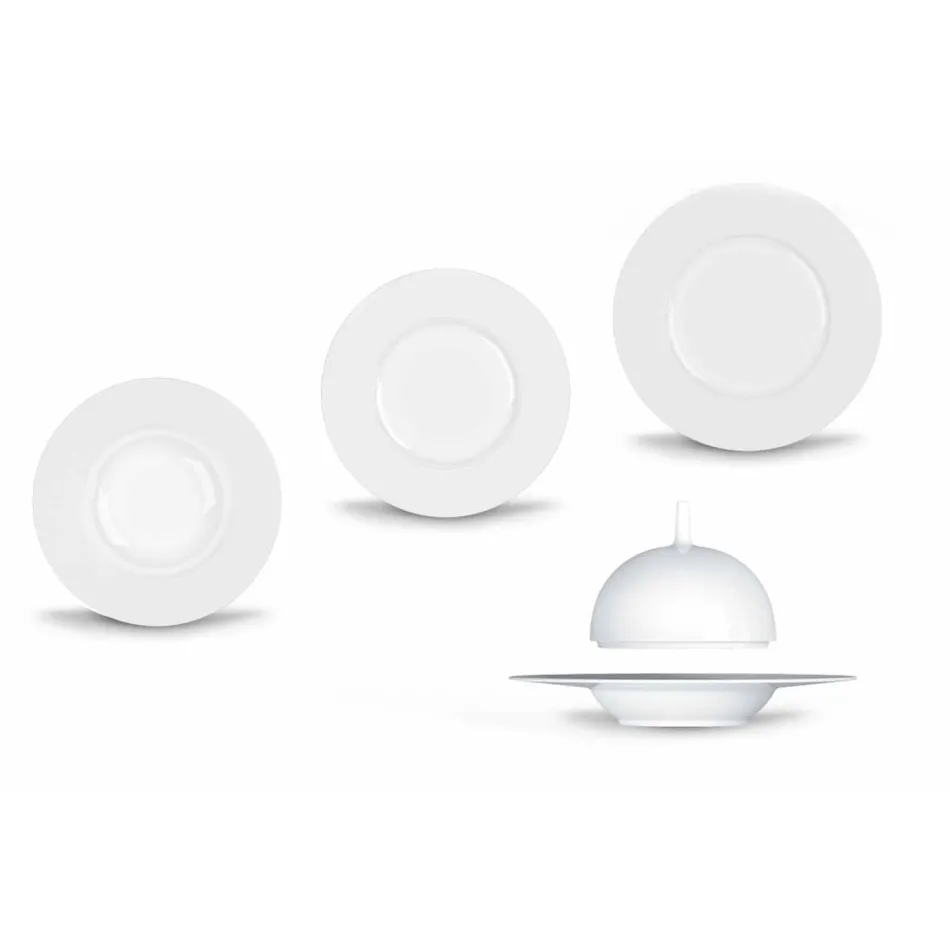 Jantar Moderno e Elegante Conjunto de Jantar em Porcelana 24 Peças - Telescópio Viadurini
