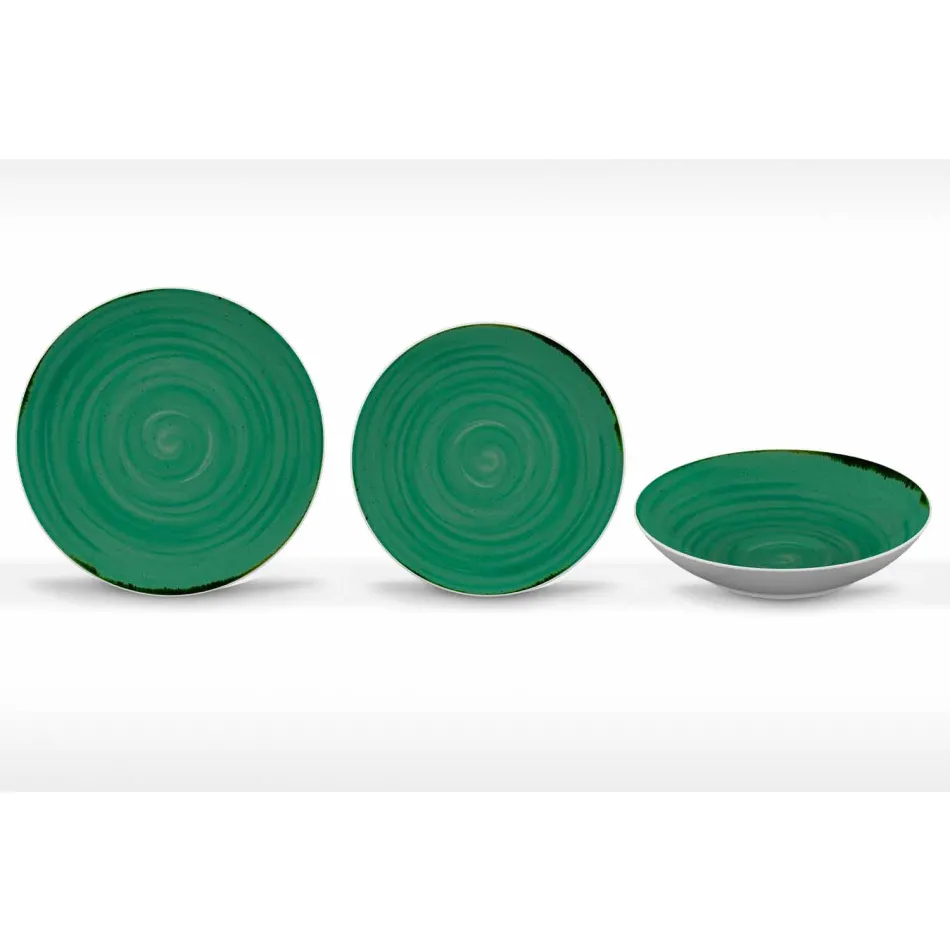 Serviço de Louça Moderna e Colorida em Porcelana 18 Peças - Rurolo Viadurini