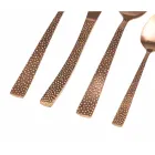 Conjunto de talheres de aço cobre Matt Efeito tartaruga 24 peças - rocha Viadurini