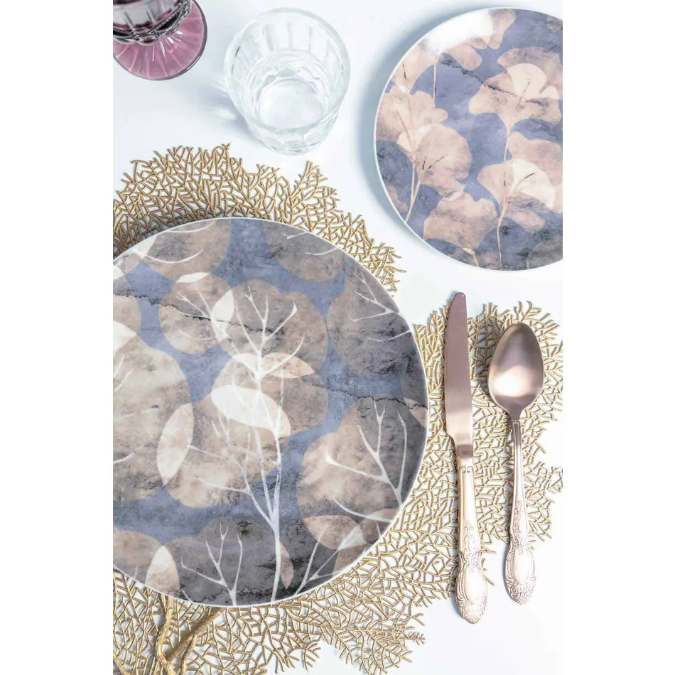 Talheres Conjunto Aço Cetim Colorido Completo 24 Peças Design - Fantasia Viadurini