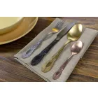 Talheres Conjunto Aço Cetim Colorido Completo 24 Peças Design - Fantasia Viadurini