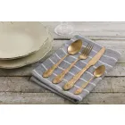 Talheres Conjunto Aço Cetim Colorido Completo 24 Peças Design - Fantasia Viadurini