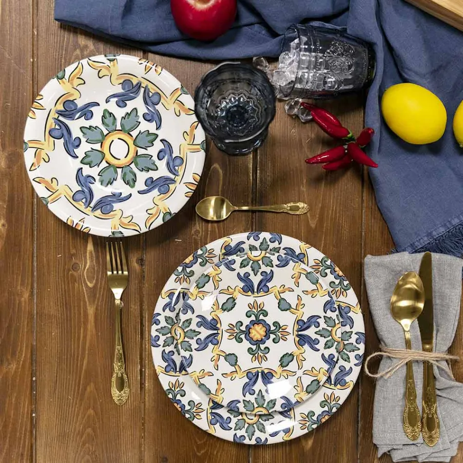 Conjunto de talheres de aço acetinado preto ou dourado com 24 peças - fantasia Viadurini