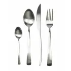 Conjunto de talheres de aço mate de prata, ouro ou cobre 24 peças - Borough Viadurini