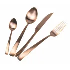 Conjunto de talheres de aço mate de prata, ouro ou cobre 24 peças - Borough Viadurini
