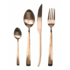 Conjunto de talheres de aço mate de prata, ouro ou cobre 24 peças - Borough Viadurini