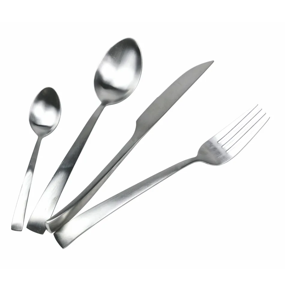 Conjunto de talheres de aço mate de prata, ouro ou cobre 24 peças - Borough Viadurini