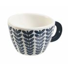 Serviço de copos de café em grés com decorações tribais azuis 12 peças - Tribu Viadurini