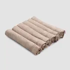 Serviço de guardanapo de linho elegante com borda dobrável, 6 peças coloridas - Onestini Viadurini