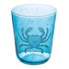 Conjunto de 12 copos de água 315 ml em vidro com decoração marinha - peixe Viadurini