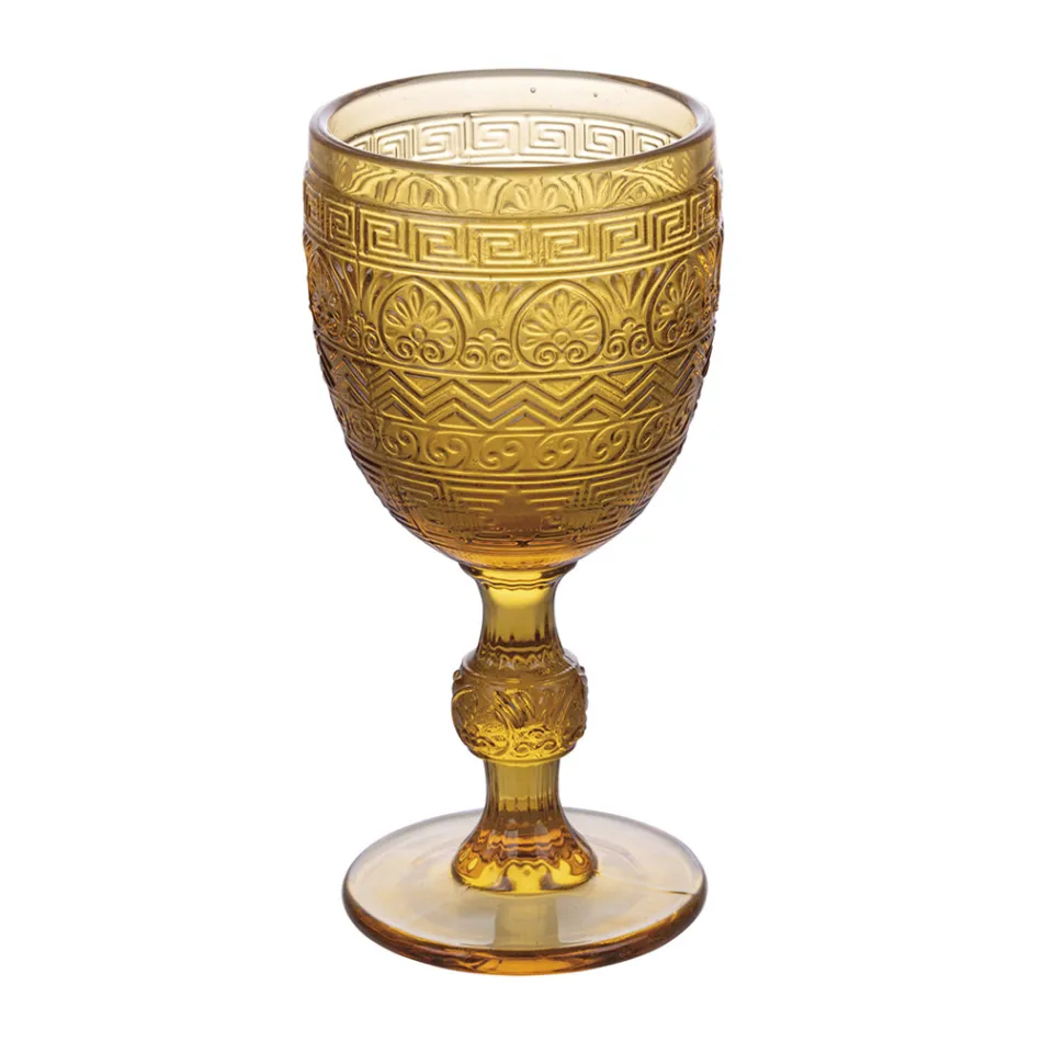 Conjunto de 12 Taças 210 ml em Vidro Colorido e Relevo - Pôr do Sol Viadurini