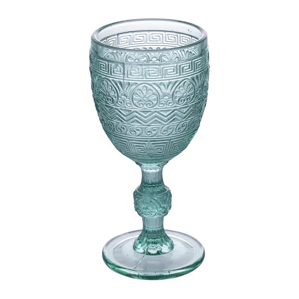 Conjunto de 12 Taças 210 ml em Vidro Colorido e Relevo - Pôr do Sol Viadurini