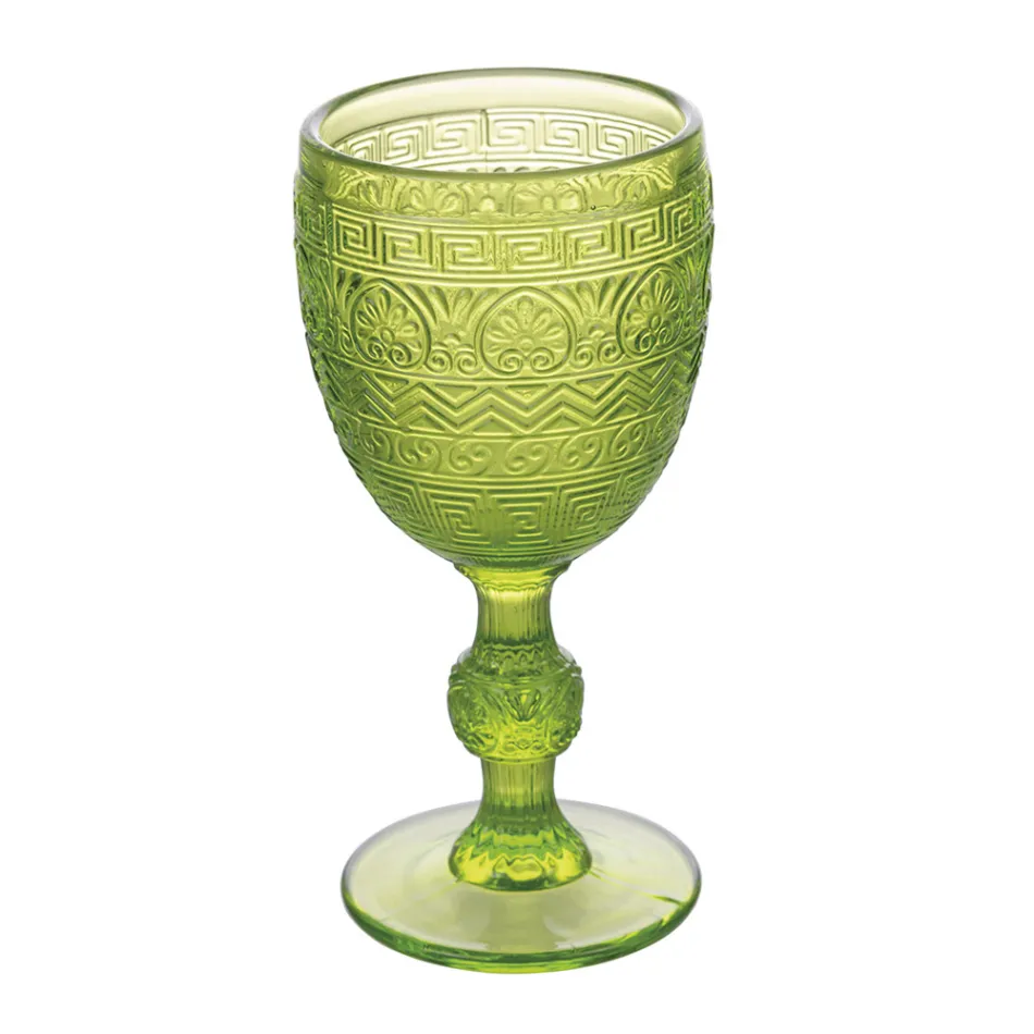 Conjunto de 12 Taças 210 ml em Vidro Colorido e Relevo - Pôr do Sol Viadurini