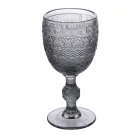 Conjunto de 12 Taças 210 ml em Vidro Colorido e Relevo - Pôr do Sol Viadurini