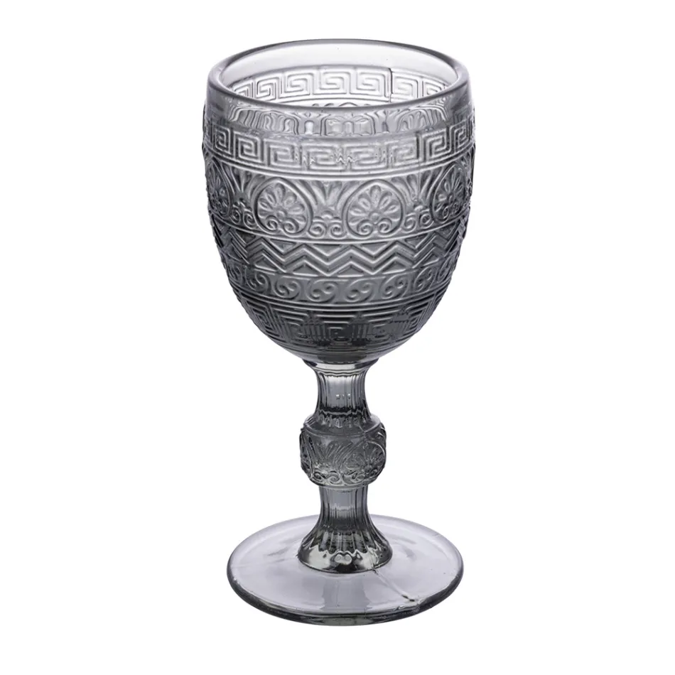 Conjunto de 12 Taças 210 ml em Vidro Colorido e Relevo - Pôr do Sol Viadurini