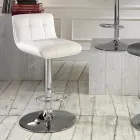 Conjunto de 2 banquetas estofadas Ida, com altura ajustável. Viadurini