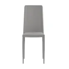 Conjunto de 4 cadeiras modernas em couro ecológico branco, cinza ou cinza-pombo - Dora Viadurini