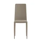 Conjunto de 4 cadeiras modernas em couro ecológico branco, cinza ou cinza-pombo - Dora Viadurini