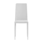 Conjunto de 4 cadeiras modernas em couro ecológico branco, cinza ou cinza-pombo - Dora Viadurini