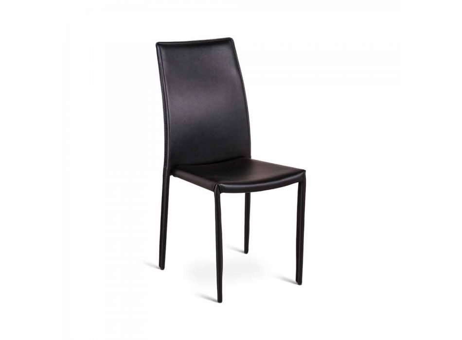 4 de setembro cadeiras modernas Joy imitação de couro, inteiramente coberto Viadurini