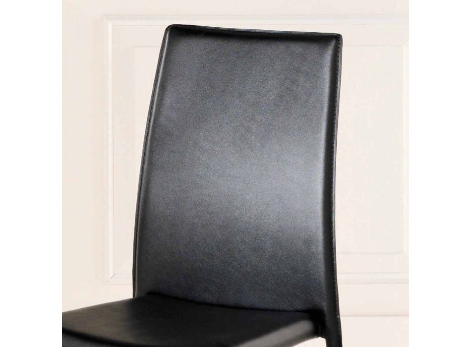 4 de setembro cadeiras modernas Joy imitação de couro, inteiramente coberto Viadurini