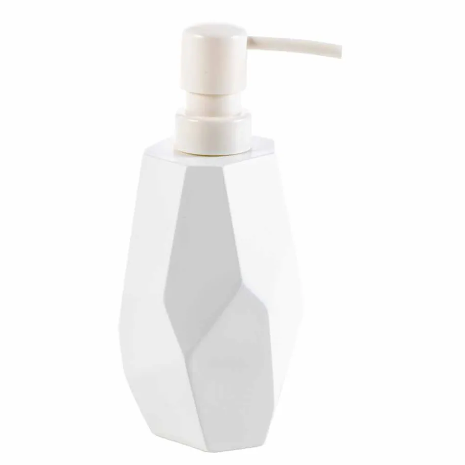 Conjunto de acessórios para casa de banho de design em madeira e resina Rivalba Viadurini