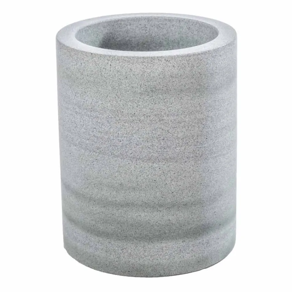 Moderna casa de banho conjunto de acessórios em pedra cinza Montale Viadurini