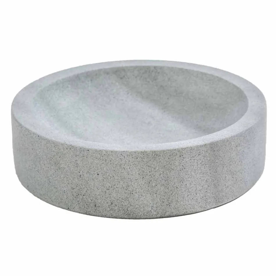 Moderna casa de banho conjunto de acessórios em pedra cinza Montale Viadurini