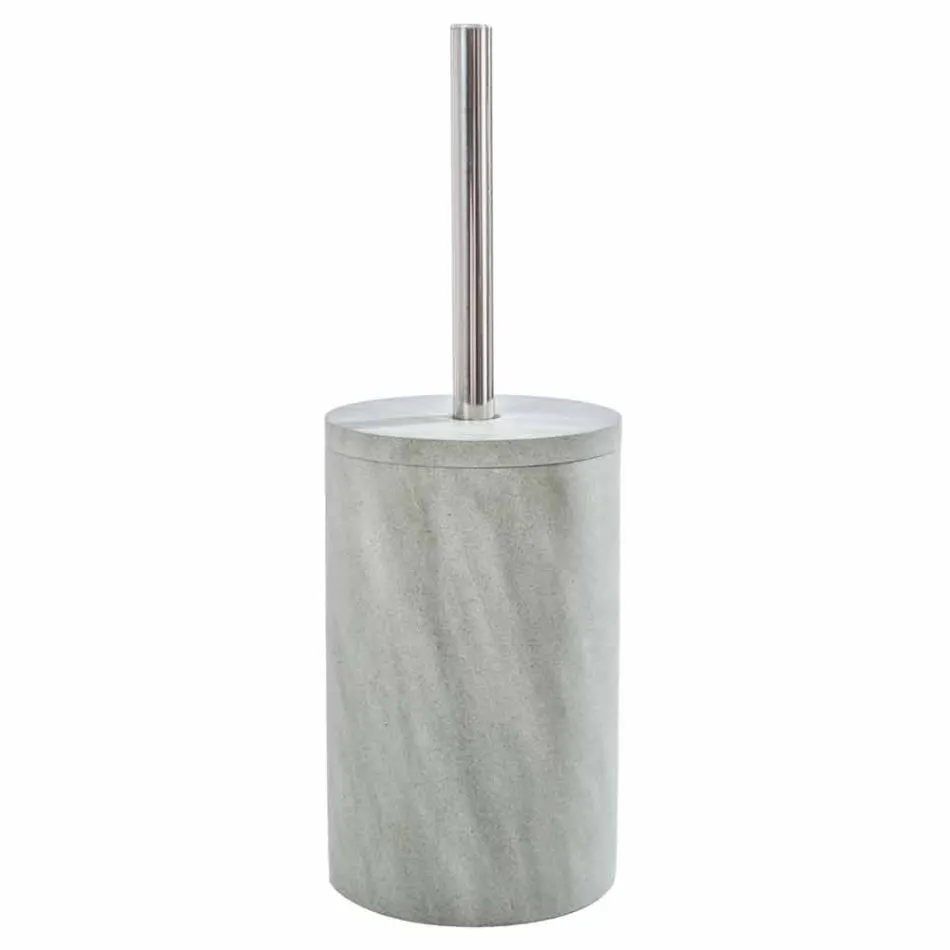 Moderna casa de banho conjunto de acessórios em pedra cinza Montale Viadurini